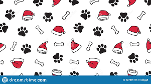 Cute pug puppy wearing red scarf and antlers sitting on toboggan with gifts, winter snowy hills with trees in background. Cartoon Cute Christmas Dog Wallpaper