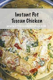 Creamy Instant Pot Tuscan Chicken With Spinach And Sundried Tomatoes This Dinner Is Lo Instant Pot Recipes Chicken Instant Pot Dinner Recipes Pot Recipes Easy