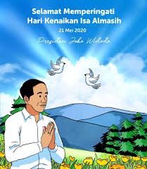 • kumpulan gambar kenaikan isa almasih 2020 dengan ucapan dalam bahasa inggris dan indonesia. Jokowi Selamat Memperingati Hari Kenaikan Isa Almasih