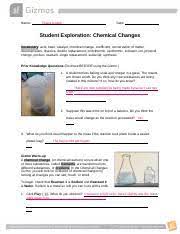 That is yellow in an acid, orange in a neutral solution, and pink in a base. Ismael Ridwa Chemical Changes Gizmo Docx Name Ridwa Ismael Date Student Exploration Chemical Changes Vocabulary Acid Base Catalyst Chemical Change Course Hero