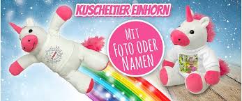 Das trifft sich, wir nämlich auch. Einhorn Kuscheltier Mit Namen Oder Foto Printplanet