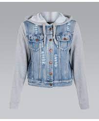 Next day delivery & free returns available. Buy Jersey Hooded Denim Jacket Cheap Online