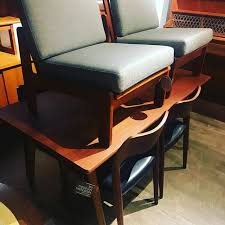 From a casual dinner to a festive gathering, this teak outdoor table offers the owner a seemingly limitless possibilities of seating configurations. Bydesignmodern On Twitter Poul Volther Teak Dining Table 4 Niel S Moller Rosewood Dining Chairs 2 Teak Lounge Chairs On Sale Bydesignmodern Open Till 9 Today Poulvolther