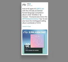 Bts 2 And 3 On Ifpis Global Album Chart Billboard
