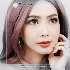 🎶 คอนแทคเลนส์รุ่น MABLE Gray สายตาปกติ (แฟชั่น)(Dia.14.5)