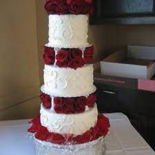 When booking a wedding cake baker, be sure to schedule a tasting so can you can pick your cake's flavors, as well as the design! Safeway Bakery Wedding Cakes Wedding Cake Roses Cake Wedding Cakes