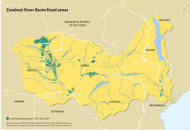 The zambezi river (also spelled zambeze and zambesi) is 2,575 km (1,600 mi) long and it is located in southern africa. Zambezi River Basin Flood Areas Grid Arendal