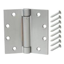 Waterson closer hinge is a combination of door closers & spring hinges that increase functionality and improves appearance of self closing doors. Everbilt 4 In Satin Chrome Adjustable Spring Door Hinge 16123 The Home Depot