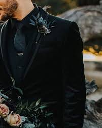 All Black Everything In 2020 Groom Wedding Attire Wedding Suits Groom Black Wedding