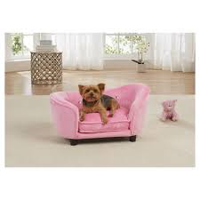 Enchanted Home Pet Ultra Plush Snuggle Pet Bed Light Pink Pet Sofa Bed Pet Sofa Dog Sofa