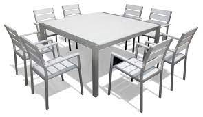 Maybe you would like to learn more about one of these? Outdoor Patio Furniture Aluminum 9 Piece Square Dining Table And Chairs Set Contemporary Outdoor Dining Sets By Mangohome Houzz