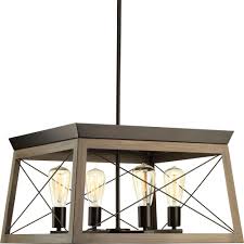 Progress Lighting Briarwood Collection Four Light Chandelier P400047 020 The Home Depot