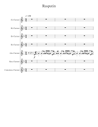 We did not find results for: Rasputin But It S All Clarinets Sheet Music For Clarinet In B Flat Clarinet Bass Clarinet In E Flat Clarinet Alto Clarinet Contrabass Mixed Ensemble Download And Print In Pdf Or Midi