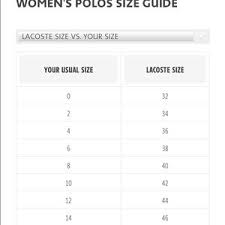 Huge selection of new styles. Lacoste Size Chart 42 Lares