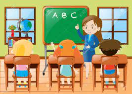 Check spelling or type a new query. Teacher Teaching Kindergarten Students In Class Illustration Royalty Free Cliparts Vectors And Stock Illustration Image 63492094