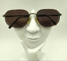 Vintage BerDel Donald Brown Gold Metal Oval Sunglasses Italy FRAMES ONLY