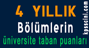 Jul 10, 2021 · 4 yıllık veya 2 yıllık eğitim ve öğrenim görmek isteyen öğrenci adaylarının en çok merak ettiği soruların başında gelen üniversite taban puanları hakkında sizlere detaylı olarak bilgilendirme yapacağız. En Hizli 4 Yillik Sayisal Bolumler Taban Puanlari 2021