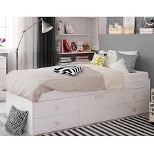 H78 x w77 x d86cm bed dimensions: Valerie Single Bed In White With 2 Doors And 4 Drawers Furniture In Fashion Single Beds With Storage Bed Frame With Drawers Bed With Drawers