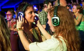 Image result for images of silent disco headphones