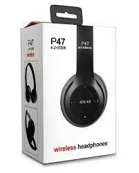 Wireless headphone, bluetooth headphone, bluetooth 3.0 heaphone manufacturer / supplier in china, offering p47 wireless headband headphone bluetooth headphones pc gaming headset, 6 in 1 magnetic keychain usb cable, car audio wifi bluetooth bluetooth dongle wireless receiver. P47 Wireless Bluetooth Foldable Headphone Black Buy Online At Best Prices In Pakistan Daraz Pk
