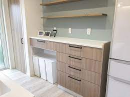 𐊠𐊲𐊠𐊤𐊦𓅪𓅫 on instagram システムキッチンとカップボードはタカラスタンダードです 私背が低いのにカップボード104cmもあるので すでにしくじった感ありますが その分収納は沢山あります ゴミ箱スペースをパントリー内に設けるか悩 システムキッチン