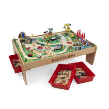 It includes a bulldozer for construction fun, a helicopter to make emergency runs, and even an airplane to get from. Kidkraft W17850 9 Personalized Waterfall Mountain Car And Train Set With Table Train Table Kidkraft Train Activity Table