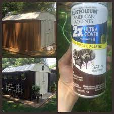Shed Plans Spray Paint The Metal Shed Now You Can Build Any Shed In A Weekend Even If You Ve Zero Woodworking Shed Makeover Garden Shed Makeover Metal Shed