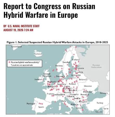 Russia's war against Europe has already begun. It just doesn't look like a  conventional war. A new Congressional Research report on russian hybrid  warfare documents a growing campaign of sabotage, cyberattacks,  assassination