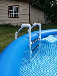 Brian just wanted to have a nice attractive, solid deck to compliment their above ground pool and he wanted to do it on his own in order to save a few. Diy Pvc Pool Ladder Plans
