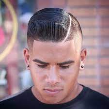 Slick Off Center Part Nice Comb Over Fade Haircut Mens Haircuts Fade Comb Over Fade