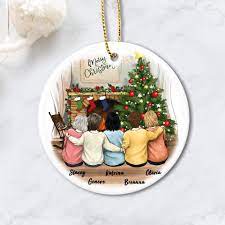 Handmade by a small business. Personalized Best Friend Christmas Gift Ideas Ceramic Ornament Printe Unifury