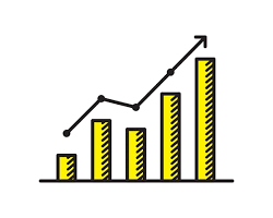 Image of bar graph illustrating a significant increase in revenue