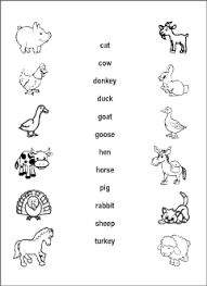 Domestic Animals Vocabulary For Kids Learning English