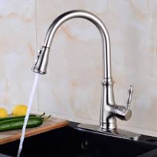 kitchen faucet brass brushed nickel