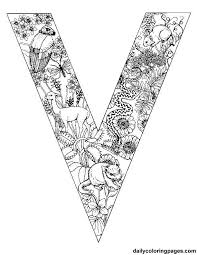V Animal Alphabet Letters To Print Png 612 792 Boyama Sayfalari Mandala Desenler