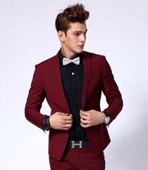 Mens Black And Burgundy Suits Red And Black Suit Prom Outfits For Guys Wedding Suits Men Homecoming Suits