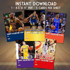 Valentine basketball card print at home digital file will etsy. Printable Nba Valentines Day Cards Golden State Warriors Steph Curry Los Angeles Lake Printable Valentines Cards Valentine S Cards For Kids Valentines Cards