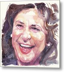 Tracey Ullman (watercolour) Metal Print by Michael Frith