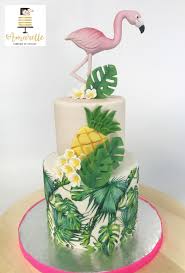 Gateau Exotique Tropical Flamant Rose Topical Cake Pink Flamingo Gateau En Forme De Flamant Fete De Flamant Rose Gateau Magnifique