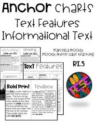 Text Features Anchor Chart Worksheets Teaching Resources Tpt