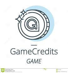 Gamecredits Cryptocurrency Coin Line Icon Of Virtual