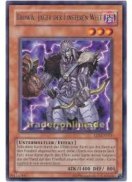 So many archetypes exist in yugioh, it seems every player can find something they like. Broww Jager Der Finsteren Welt Trader Online De Magic Yu Gi Oh Trading Card Online Shop Fur Einzelkarten Booster Und Zubehor