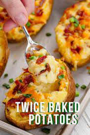 Twice Baked Potatoes Easy Peasy Meals Recipe Twice Baked Potatoes Potato Skins Baked Potato