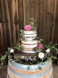 Pin By Sherry Barker On Our Wedding In 2021 Rustic Cake Stands Wedding Cake Table Wedding Cake Stands