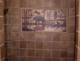 Bathroom Shower Ceramic Tile Mural Grizzly Bear And Cubs Tile Murals Bathroom Tile Mural Mural
