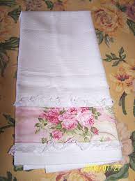 Shabby Chic Tea Towel I Just Added Lace And A Left Over Fa Flickr Shabby Chic Tea Shabby Chic Towels Tea Towels Diy