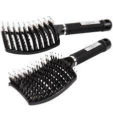 Wahl clipper elite pro 79602. Buy Elfirly 2 Pack Boar Bristle Curved Vented Hair Brush Men Women And Barber Hairdressing Styling Brush Detangling Hairbrush For Long Thick Thin Curly Hair Black Online In Indonesia B08yw1tg49
