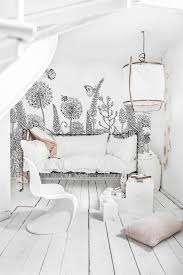 Black And White Wallpaper Interior Design Black And White Wall Decor With Floral Motif Sow Thistle Meadow Removable Wallpaper Wallpaper Black And White Wallpaper Removable Wallpaper Decal Wall Art