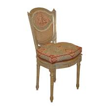 This piece has a hand carved wooden frame made, done by a specialist in the south of france. Stuhl Louis Xvi Stil Geschnitztem Holz Grau Lackiert Und Gold