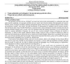 Apr 28, 2020 · resursele de antrenament tip test, realizate împreuna cu centrul national de evaluare si examinare, respecta modelul subiectului de examen. Evaluare NaÈ›ionalÄƒ 18 Iunie 2019 Cum Sunt Subiectele La Limba RomanÄƒ Antena 1